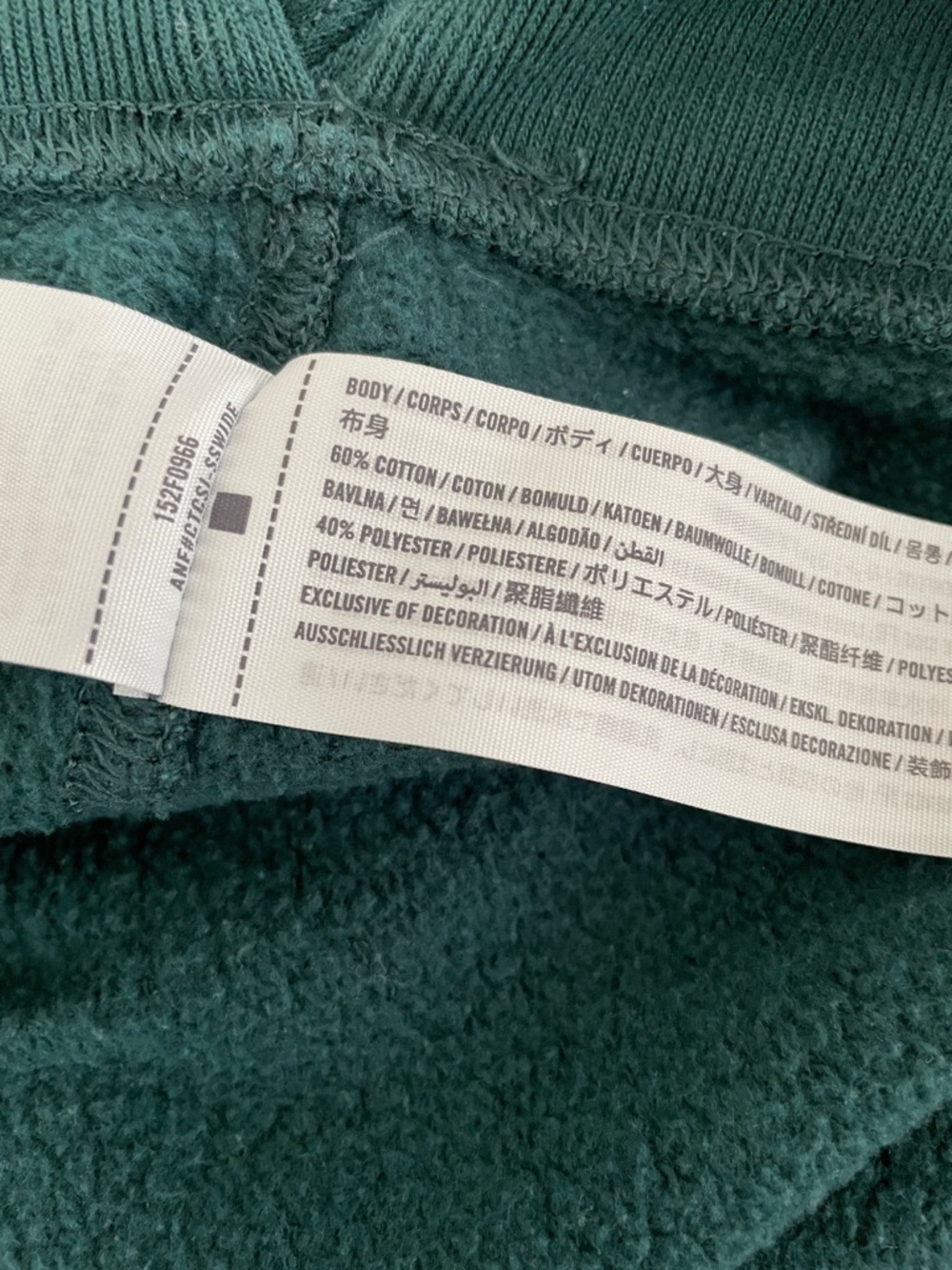 Abercrombie & Fitch Forest Green Sweatshirt with White Trim - Picture 7 of 7